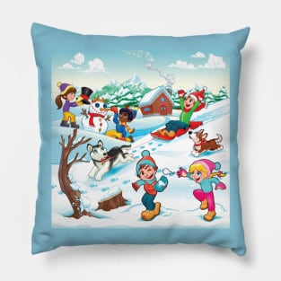 Winter Scene Pillow