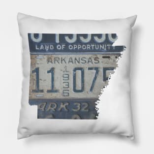 Vintage Arkansas License Plates Pillow