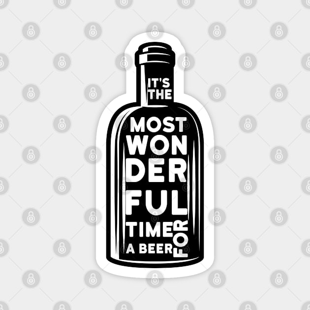 Most Wonderful Time for a Beer Magnet by MZeeDesigns