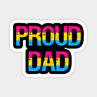 Pansexual Proud Dad Fathers Day Pan Pride Flag Magnet