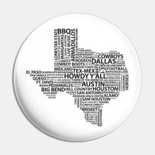 Words of Texas Pin