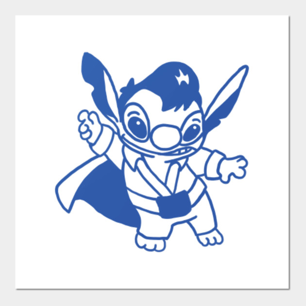 Elvis Stitch Outline Disney Posters And Art Prints Teepublic