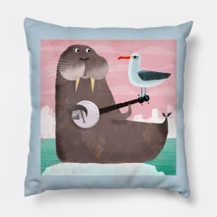 Walrus and Albatross Pillow