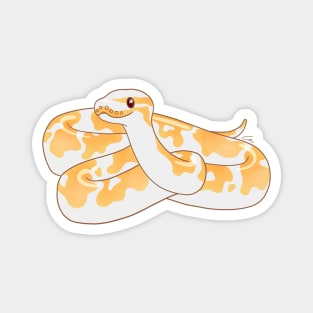 Albino Ball Python Digital Illustration Magnet