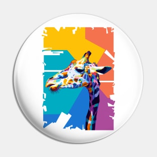 Animals Giraffe Wpap Art Pin