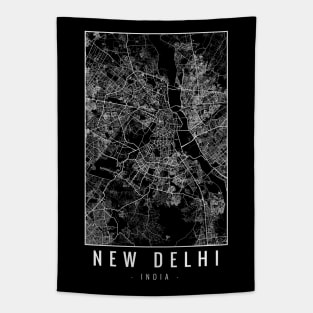 New Delhi India Minimalist Map Tapestry