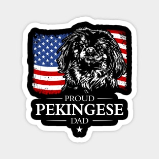 Proud Pekingese Dad American Flag patriotic dog Magnet