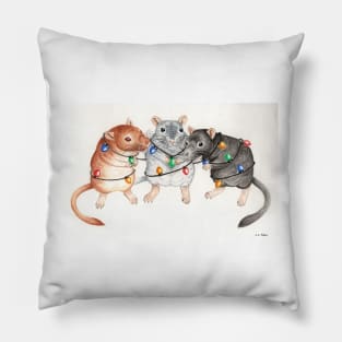 Christmas Gerbils Pillow