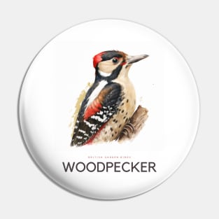 British Garden Birds: Woodpecker Pin
