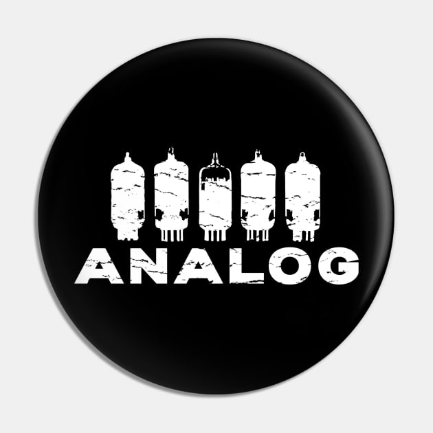 Analog Vacuum Tube Distressed T-Shirt Pin by Analog Designs