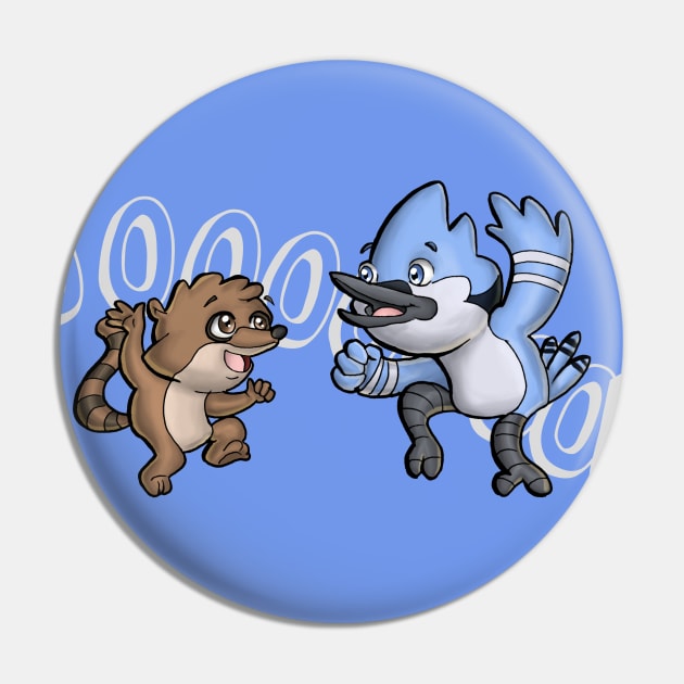 Regular Show Mordecai and Rigby Pin by zacksmithart