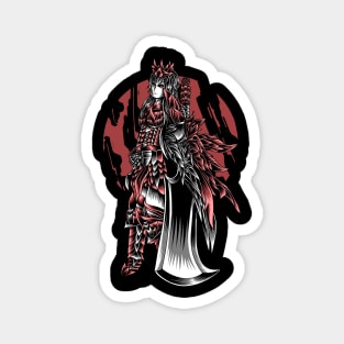 Artwork Illustration Of Demon Hunter With Big Sword Magnet