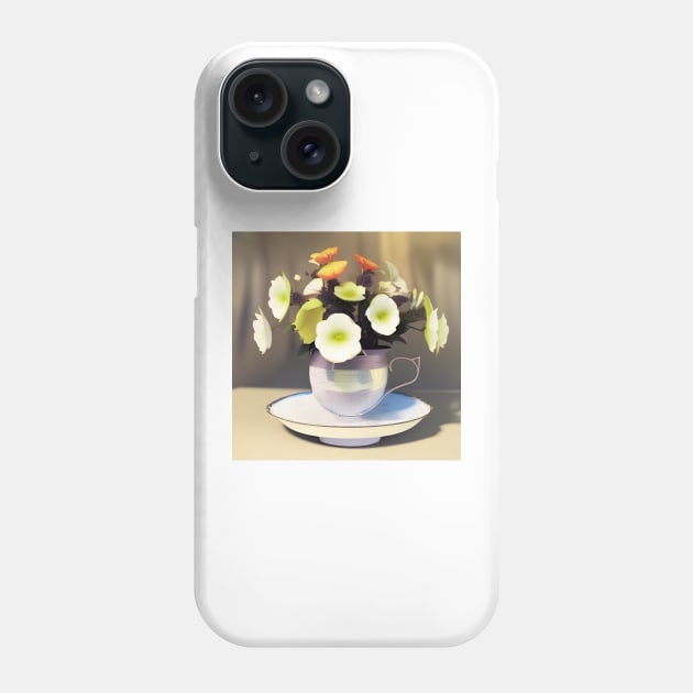 Flowers in A Teacup Phone Case by DANAROPER