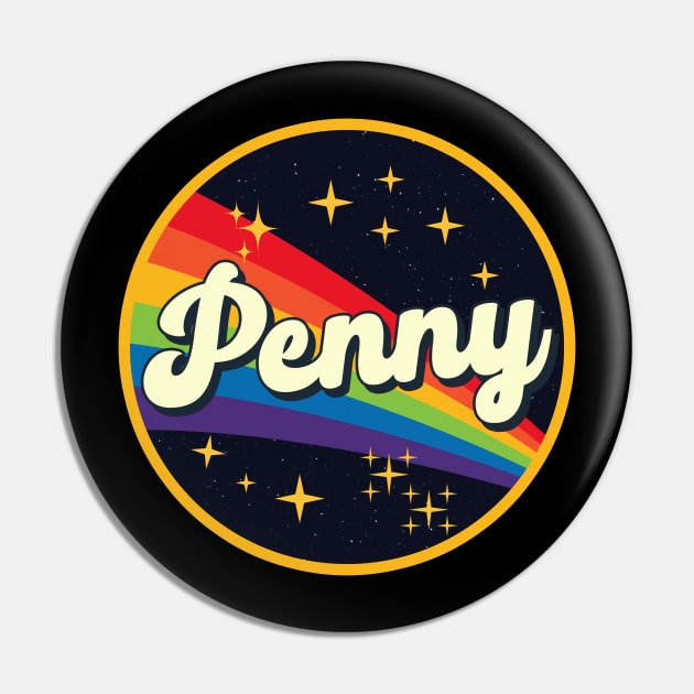 Penny // Rainbow In Space Vintage Style Pin by LMW Art