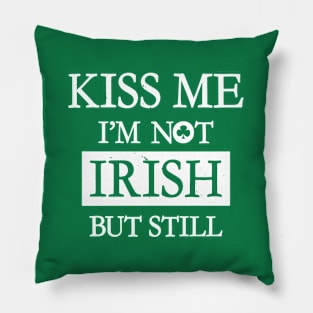 Saint Patrick's Day Funny Irish Drinking Kiss Me Slogan Pillow