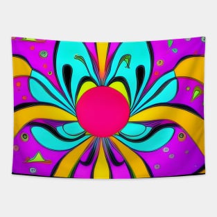 Psychedelic Flower | AI Generated design by @remlorart Tapestry