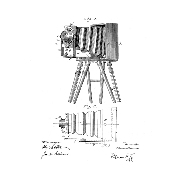 Camera Vintage Patent Drawing by TheYoungDesigns