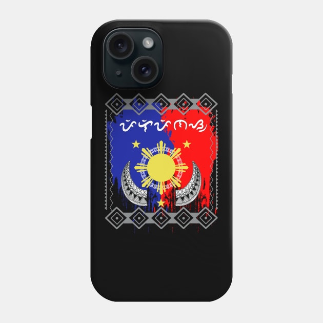 Philippine Flag Sun / Baybayin word Pilipinas (Philippines) Phone Case by Pirma Pinas