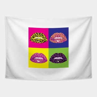 A colorful lips. Pop art Tapestry