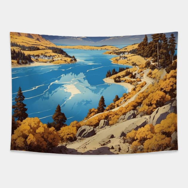 Bariloche Argentina Vintage Tourism Poster Tapestry by TravelersGems