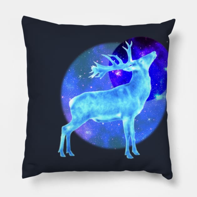 Winter Solstice Stag Pillow by emma17