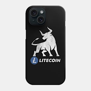 Bull Market Litecoin Lite Coin LTC To The Moon Crypto Token Cryptocurrency Wallet Birthday Gift For Men Women Kids Phone Case