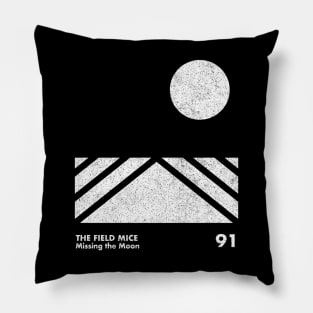 Missing The Moon / Minimal Graphic Design Tribute Pillow