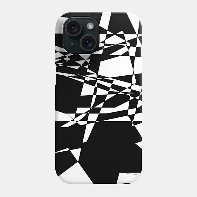 black and white pattern Phone Case by Fast Art