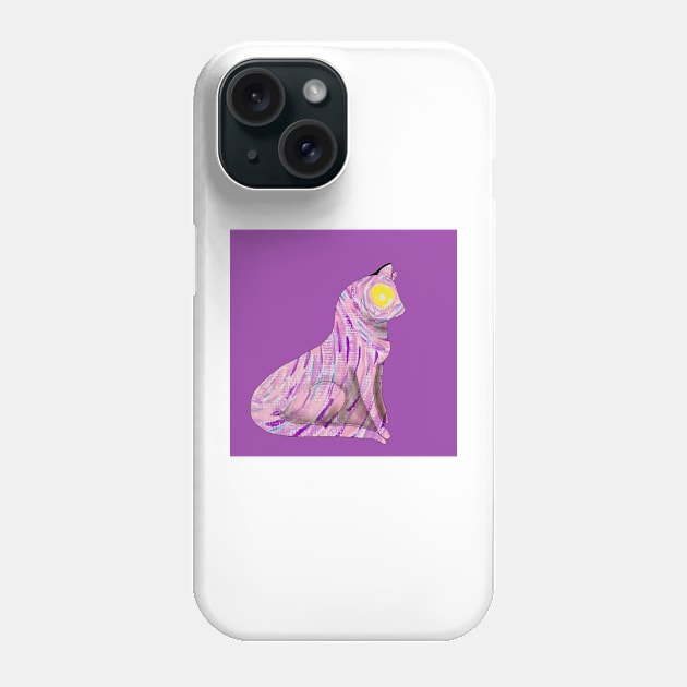 Van Gough inspired twilight pretty kitty Phone Case by JewelsNova