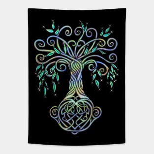 Celtic Tree of Life Multi Colored Tapestry