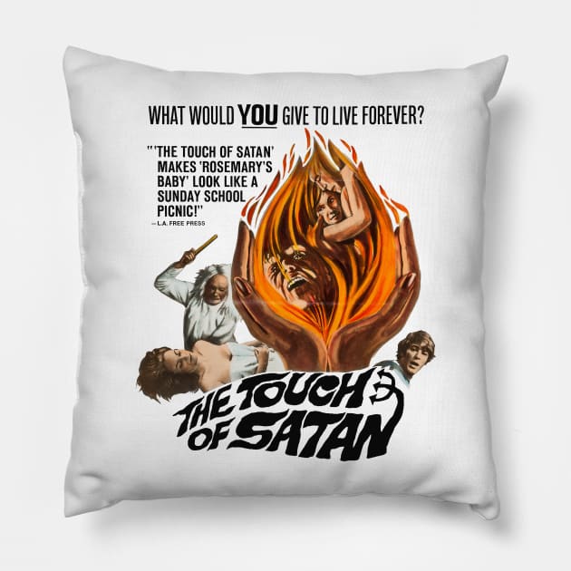 The Touch of Satan Movie Poster Pillow by MovieFunTime