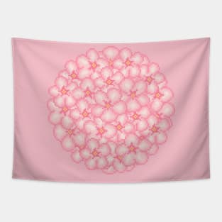 Cherry Blossom Pixel Art Tapestry