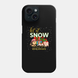 let it snow dog family Phone Case