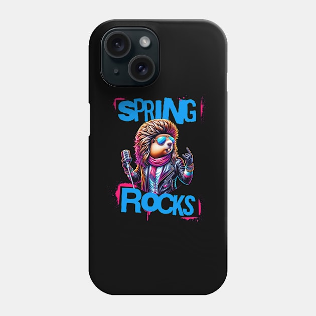 Spring Rocks Music Punk Rocker Print Phone Case by woormle