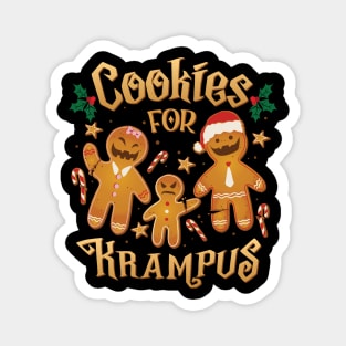 Creepy Gingerbread Cookies For Krampus - Merry Krampus Magnet