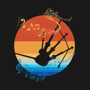 Music Lover | Musician | Bagpipe Bagpiper | Retro Bagpipe T-Shirt