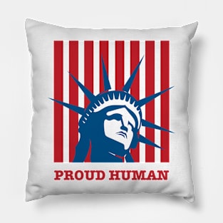 4th of july lady liberty Pillow