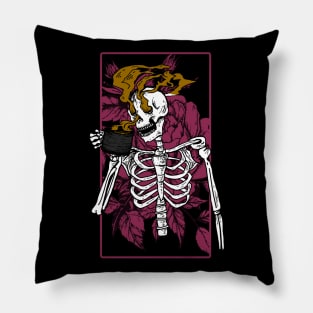 Skeleton Coffee III Pillow