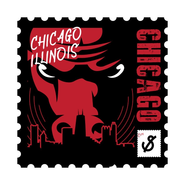 Chicago Illinois by Stamp
