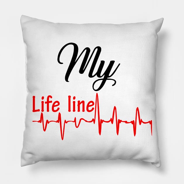 Couple valentine life line man T-Shirt Pillow by INDONESIA68