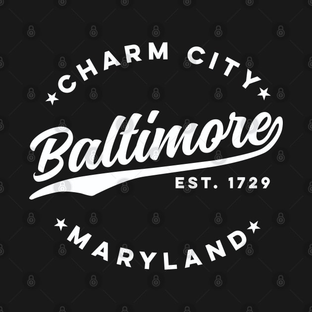 Vintage Baltimore Charm City Maryland USA by DetourShirts
