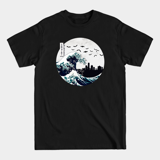 Discover Milwaukee Kanagawa Wave Dark - Milwaukee - T-Shirt