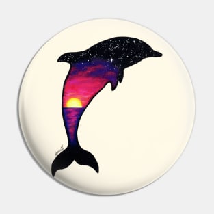 Dolphin Sunset Pin