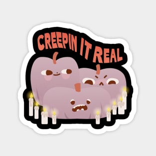 Halloween tshirt - Creepin' it real - cute pumpkins Magnet