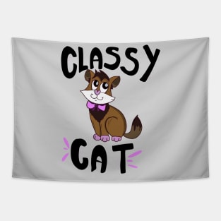 Classy cat Cute Cartoon Cat T-shirt Tapestry