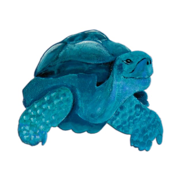 Blue turtle by PaintingsbyArlette