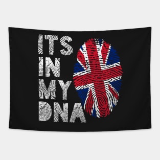 Its In My DNA United Kingdom British Fingerprint Tapestry