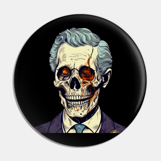 Undead Chuck design 3 Pin by JDTee