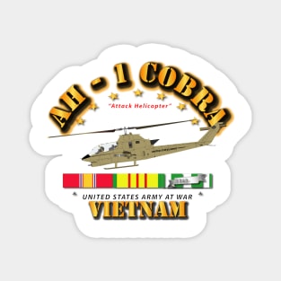 Army - AH-1 Cobra w VN Svc Ribbons Magnet