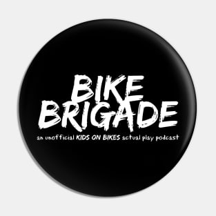 Bike Brigade Podcast Logo in White Pin